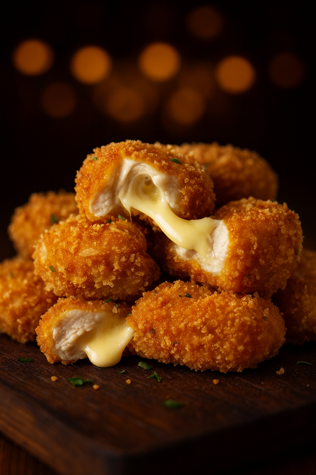 Nuggets de Pollo con Queso Cheddar